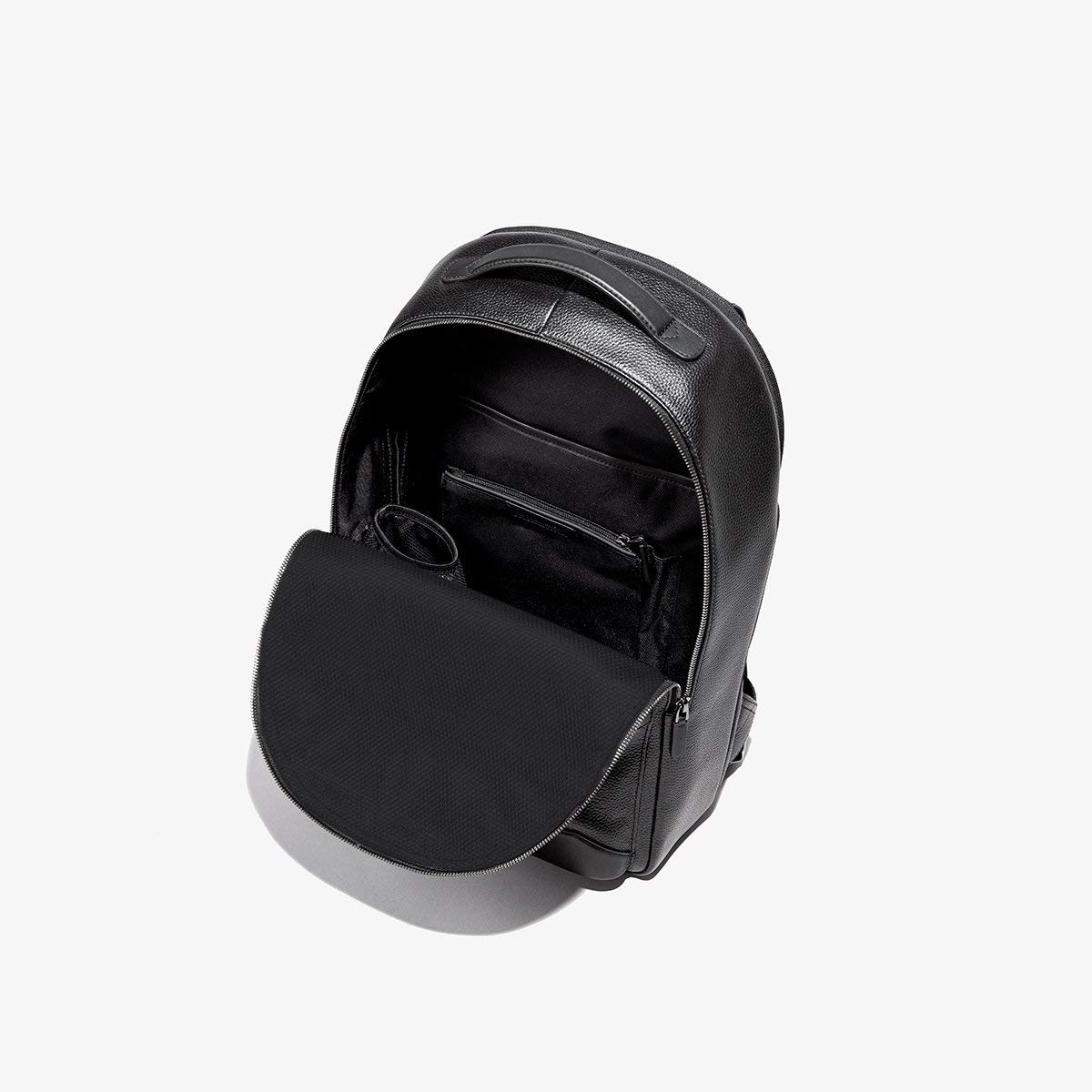 Hook & Albert Premium Black Leather Work Backpack for Men & Women - Durable Laptop Business Bag for Office, Commuting & Travel