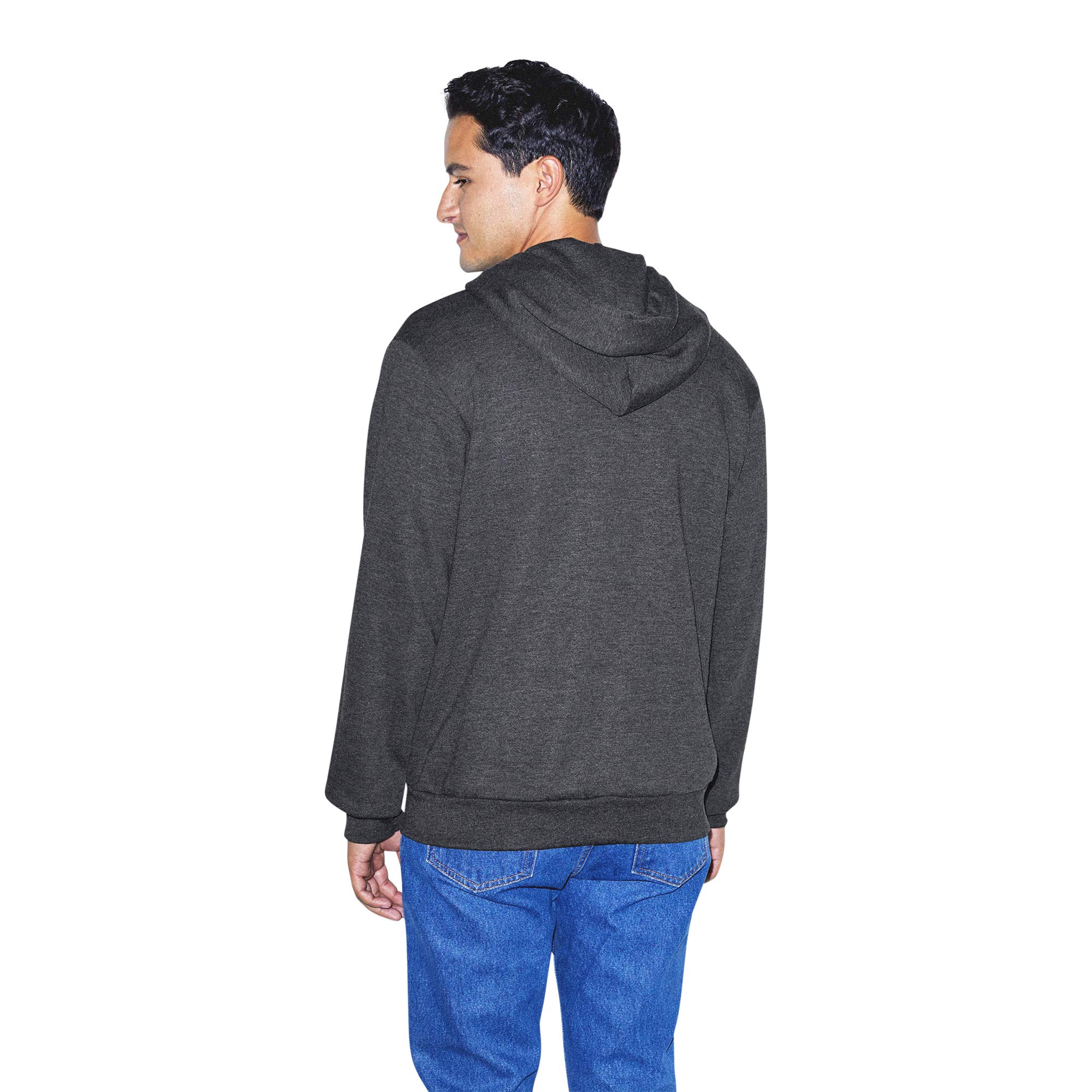 American Apparel Men's Flex Fleece Long Sleeve Zip Hoodie - Soft & Comfortable Pullover for Casual Wear, Gym & Outdoor Activities