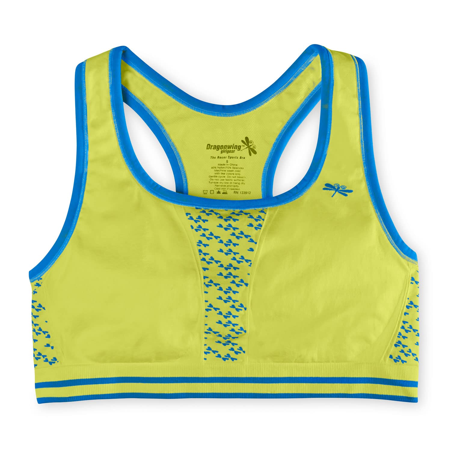 Dragonwing Seamless Girls Racerback Sports Bras for Teens & Tweens - Quick Dry Workout Training Bra for Running, Yoga & Gym - Comfortable Activewear for Girls