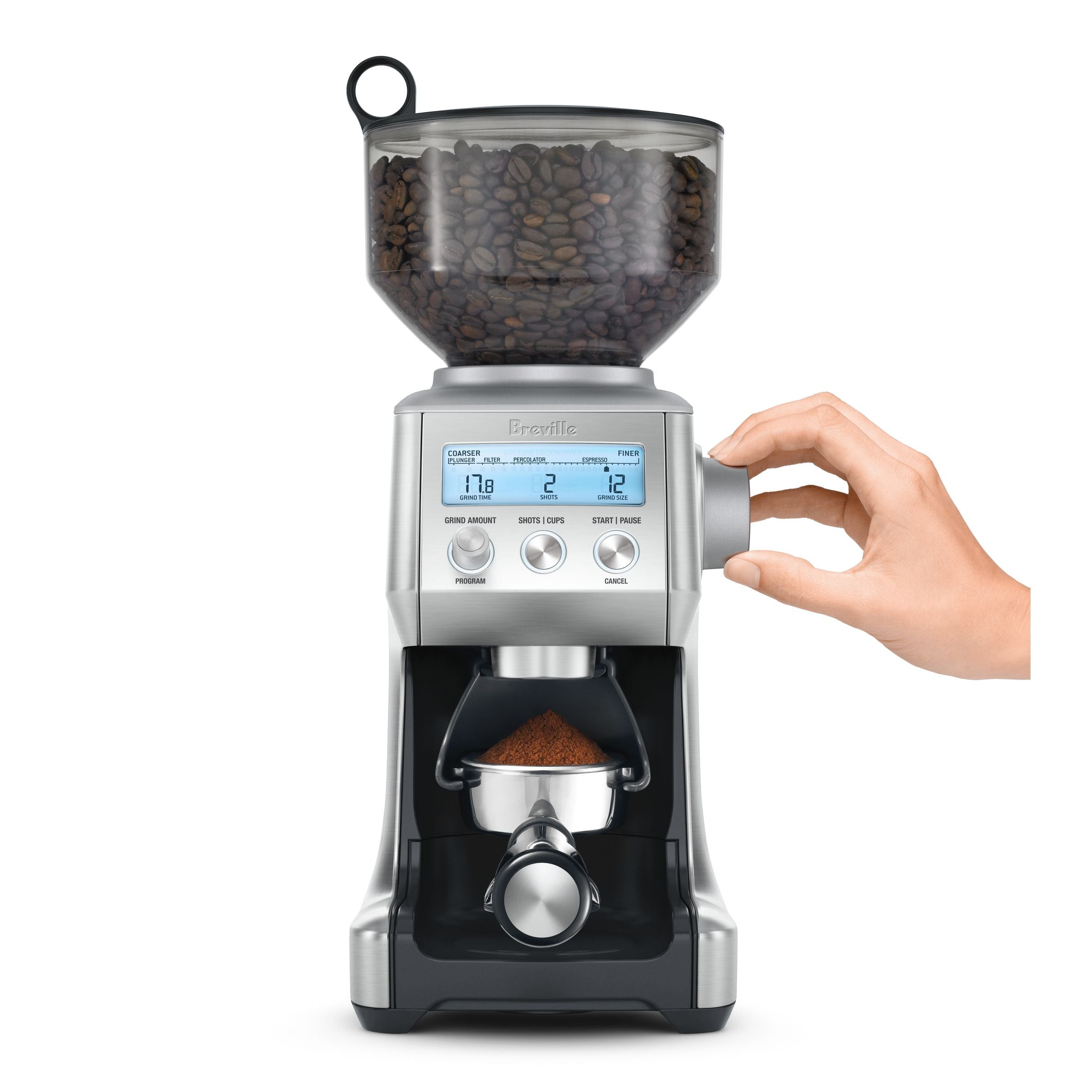 Breville Smart Grinder Pro BCG820BSSXL - Premium Electric Coffee Grinder with 60 Precision Settings, Stainless Steel - Perfect for Espresso, French Press & Pour Over Coffee at Home