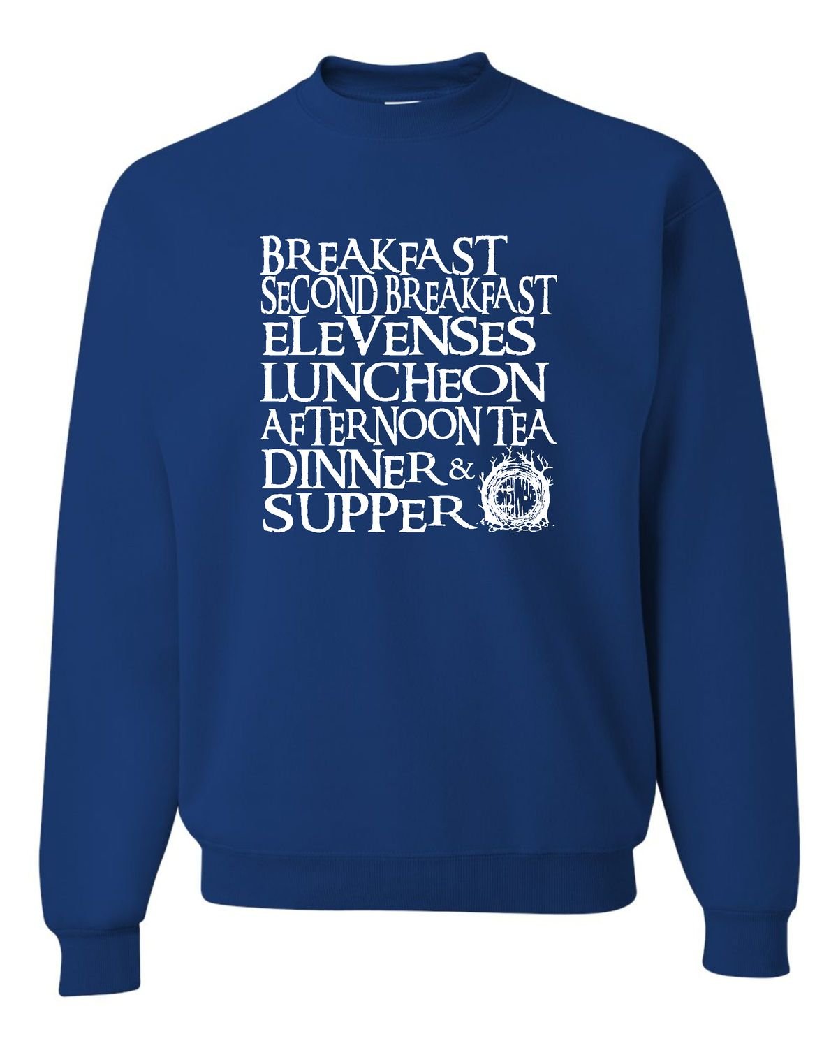 Go All Out Adult The Seven Daily Meals Sweatshirt Crewneck - Comfortable Casual Pullover for Men & Women - Perfect for Everyday Wear, Lounging, and Street Style Fashion