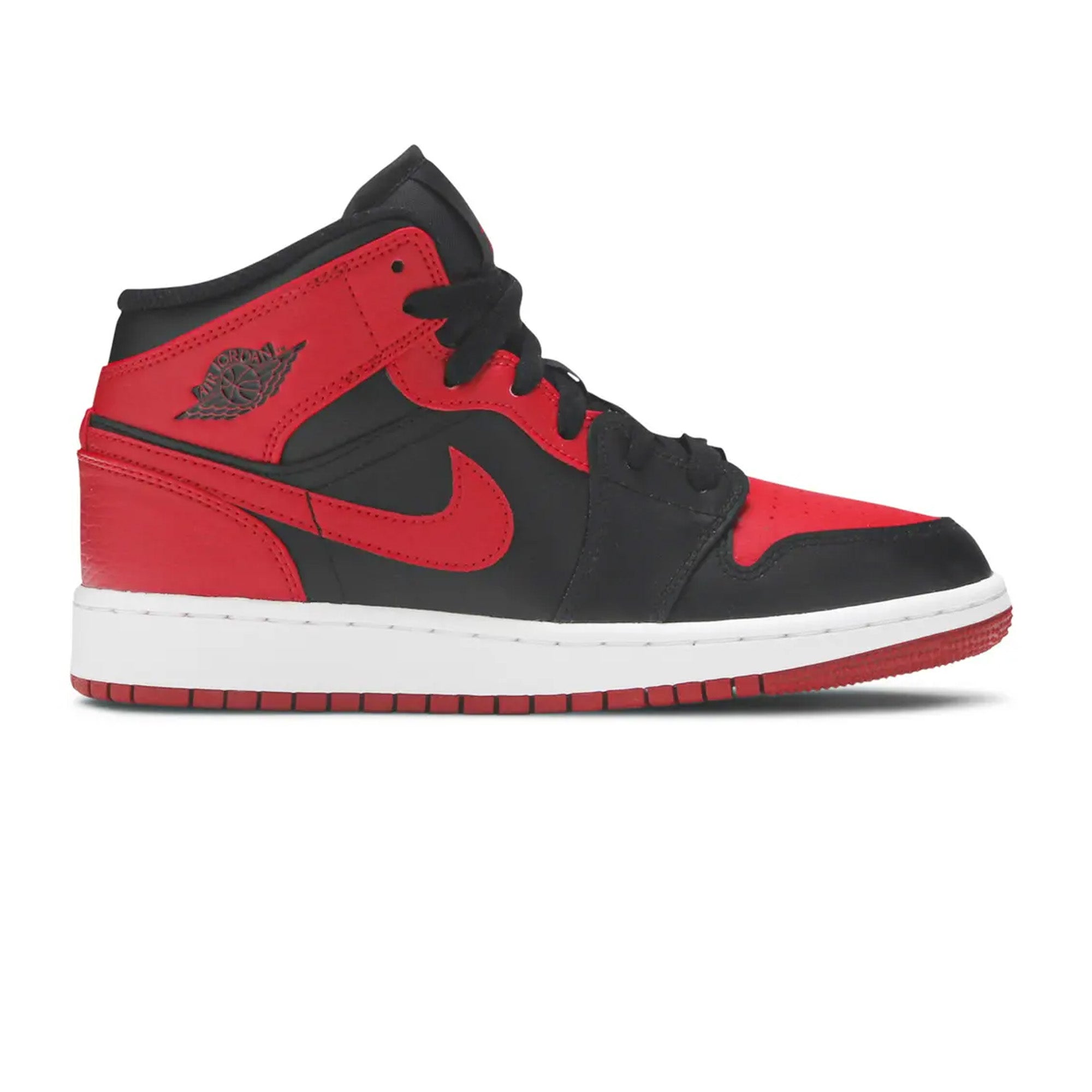Air Jordan 1 Mid 'Banned' GS Sneakers (2020) - Basketball Shoes for Kids & Teens - Perfect for School, Sports & Streetwear Fashion
