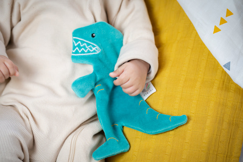 Tikiri Crinkle Scrunch Sensory Toy for Kids - Dinosaur T-Rex Design - Stress Relief & Tactile Stimulation for Autism, ADHD & Anxiety - Perfect for Fidgeting, Classroom & Travel Use