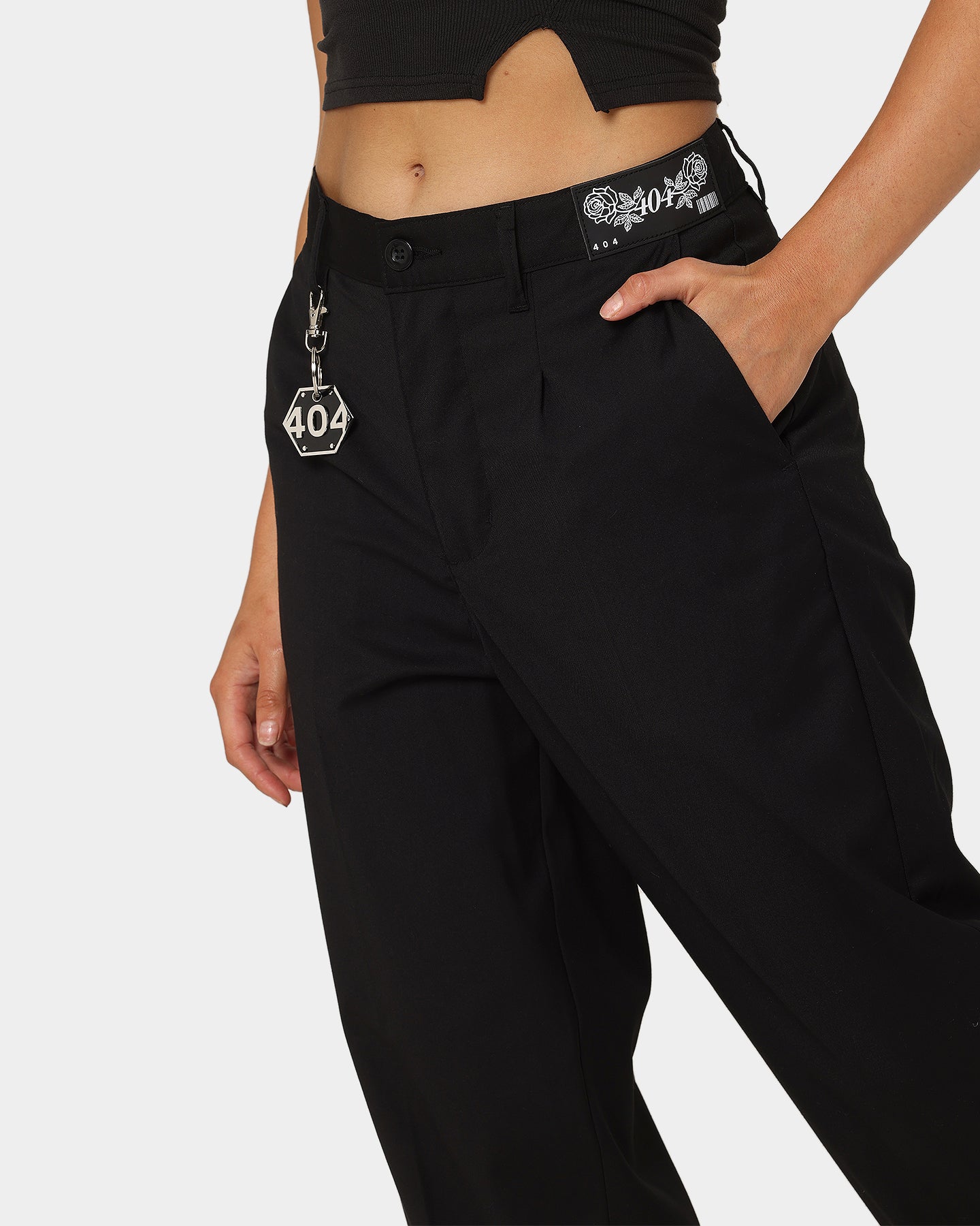 404 Liberty Baggy Trousers for Men - Comfortable Black Loose Fit Pants | Casual Streetwear, Hip Hop Fashion, Everyday Wear
