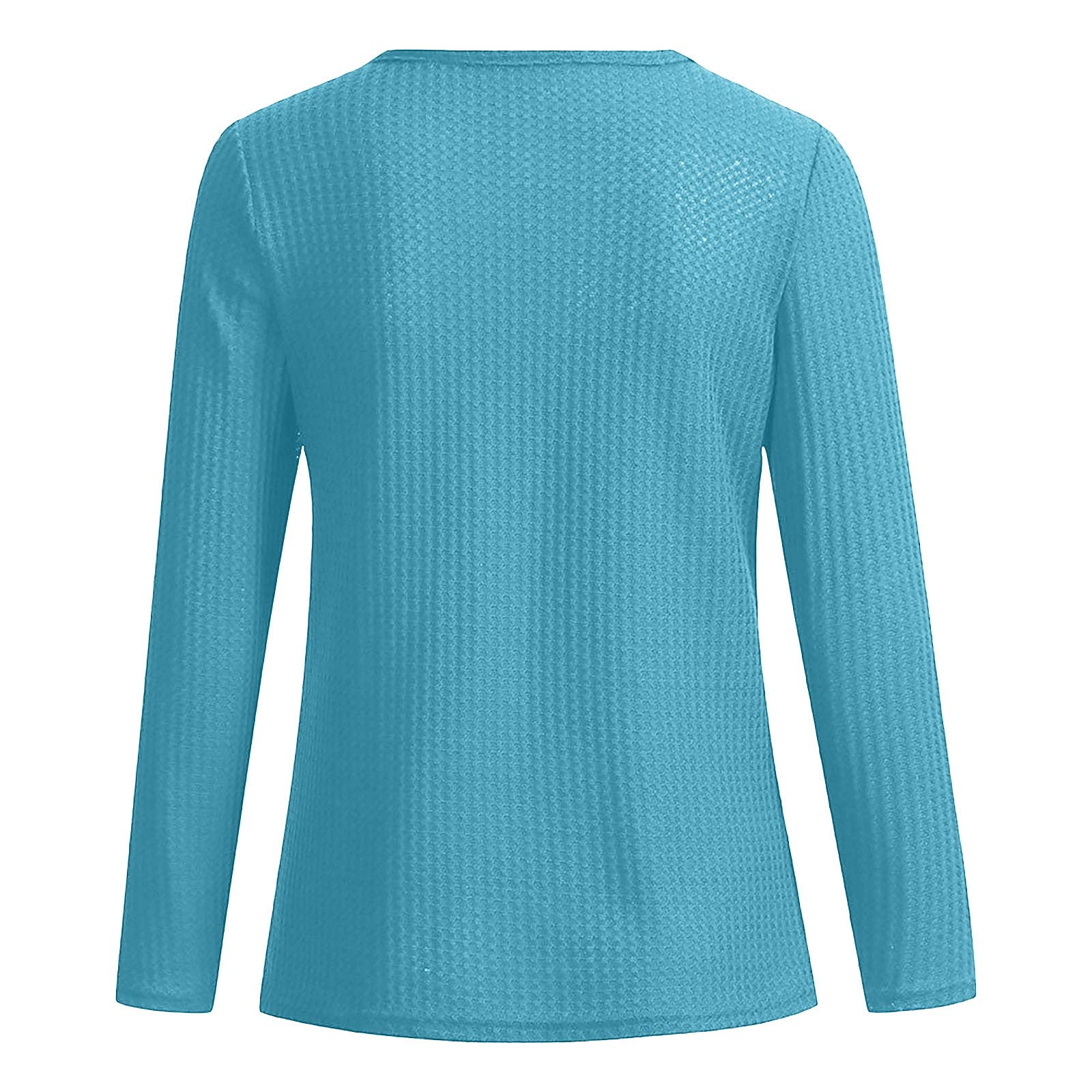 Women's Waffle Knit Long Sleeve V-Neck Loose Fit Pullover Sweater - Cozy Warm Casual Top for Fall & Winter - Perfect for Layering, Office Wear, and Weekend Outfits