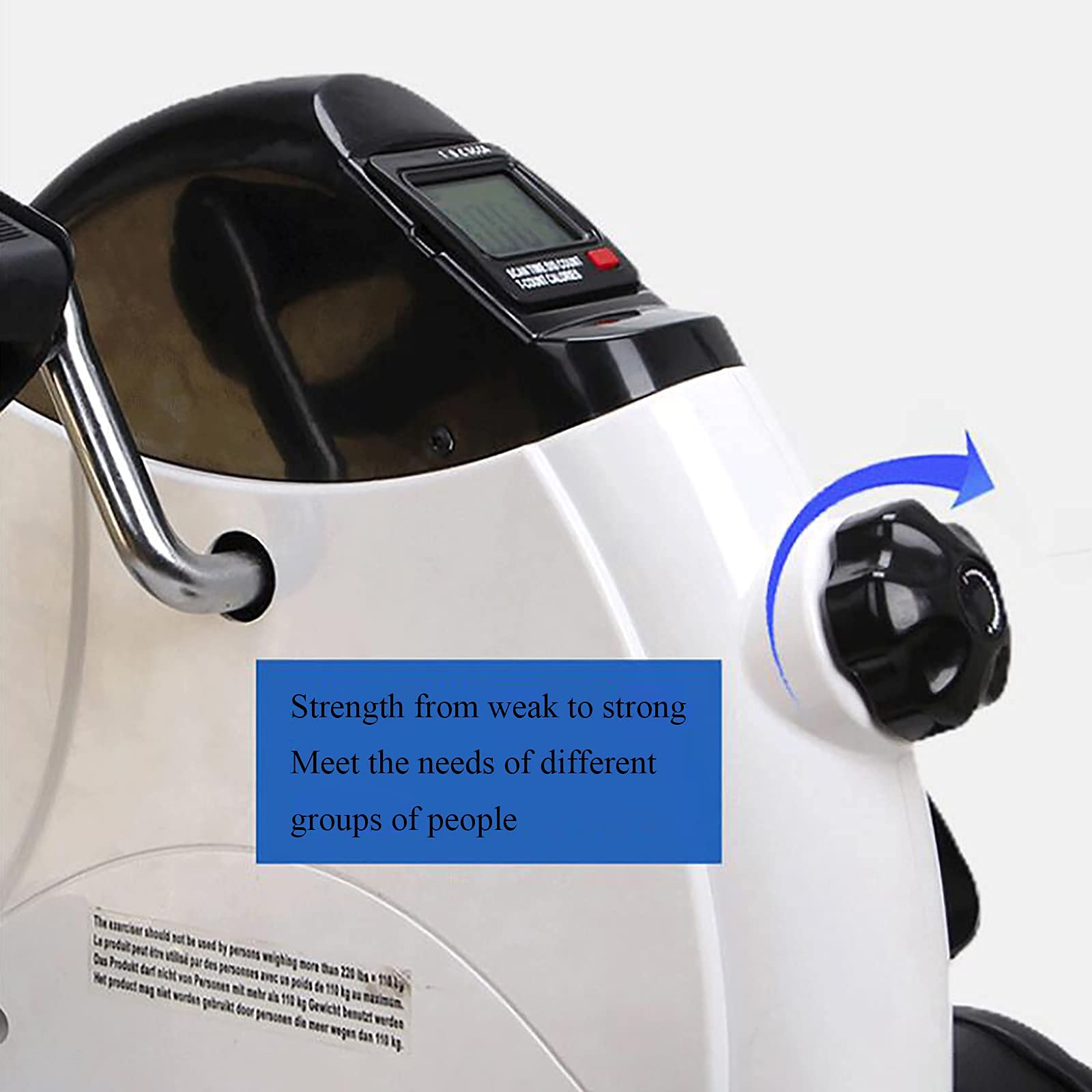 Ultra-Quiet Exercise Bike for Home Cardio Workout - Indoor Cycling Bike with Digital LCD Monitor for Rehabilitation & Fitness Training - Perfect for Home Gym, Small Spaces & Physical Therapy