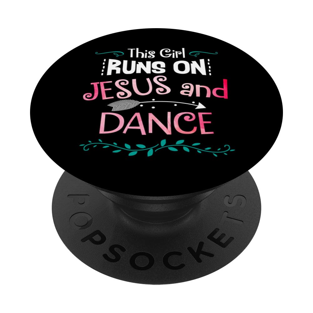Jesus and Dance Christian Love Dancer Gift - Standard PopGrip with Swappable Top | Perfect for Bible Study, Church Events & Dance Performances