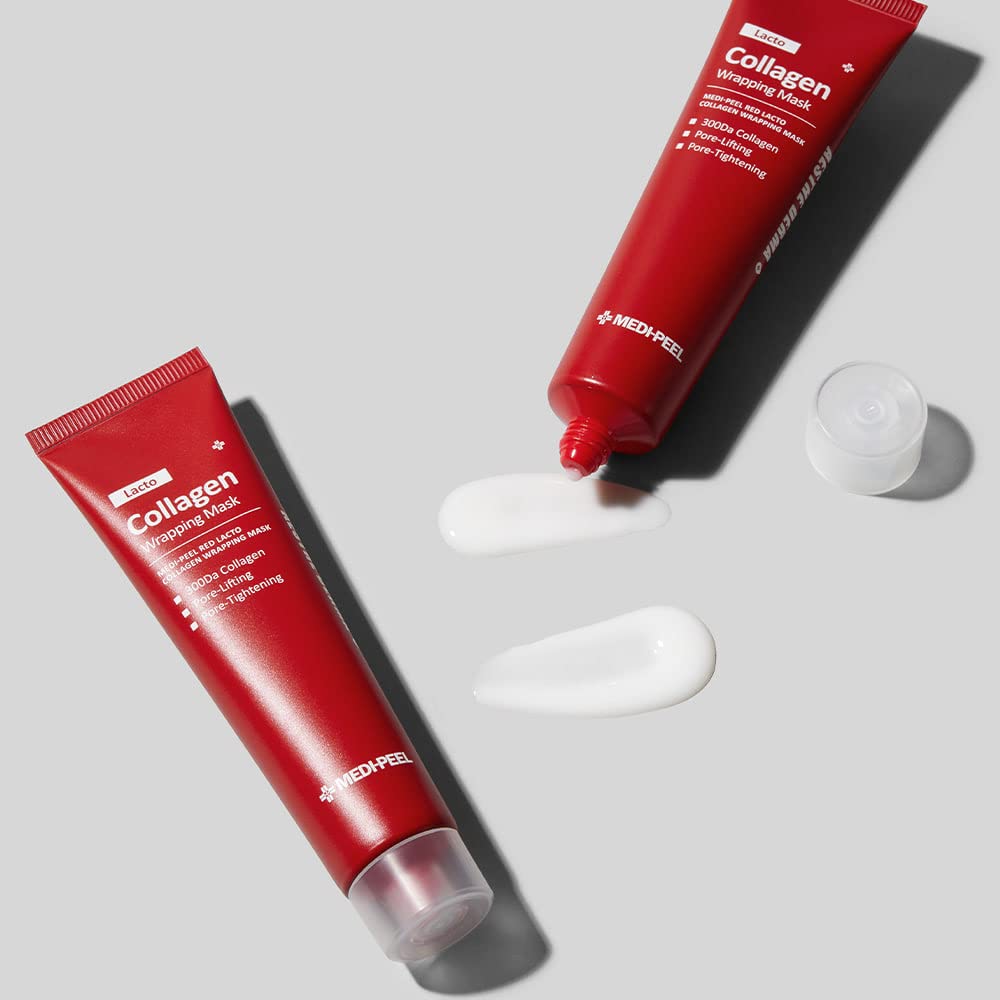 MEDIPEEL Red Lacto Collagen Wrapping Mask - Anti-Aging Face Treatment with Hydration & Firming - 70ml for Spa-Like Skincare at Home