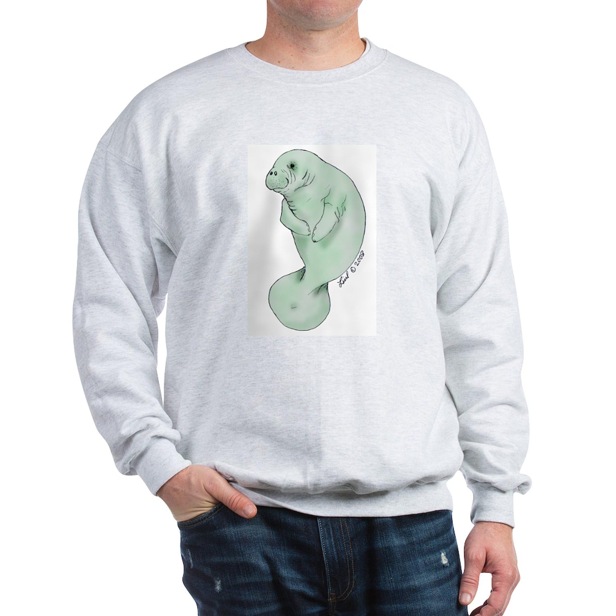 Manatee Sweatshirt for Men & Women - Classic Crewneck Lightweight Pullover Sweater | Perfect for Casual Wear, Beach Outings & Animal Lover Gifts