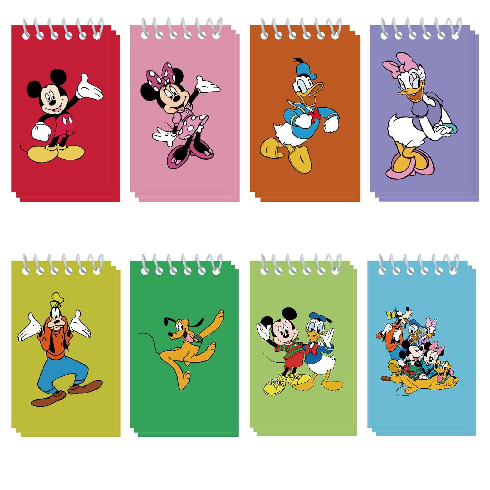 24-Pack Mickey & Minnie Mouse Spiral Notepads - 2.36