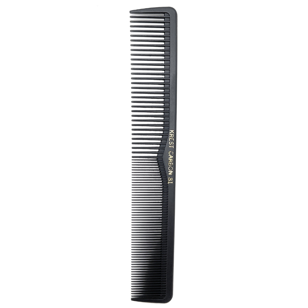 Premium Krest Carbon Fiber Heat Resistant Thermal Comb - 1 Count - Styling & Detangling for All Hair Types - Salon & Home Use