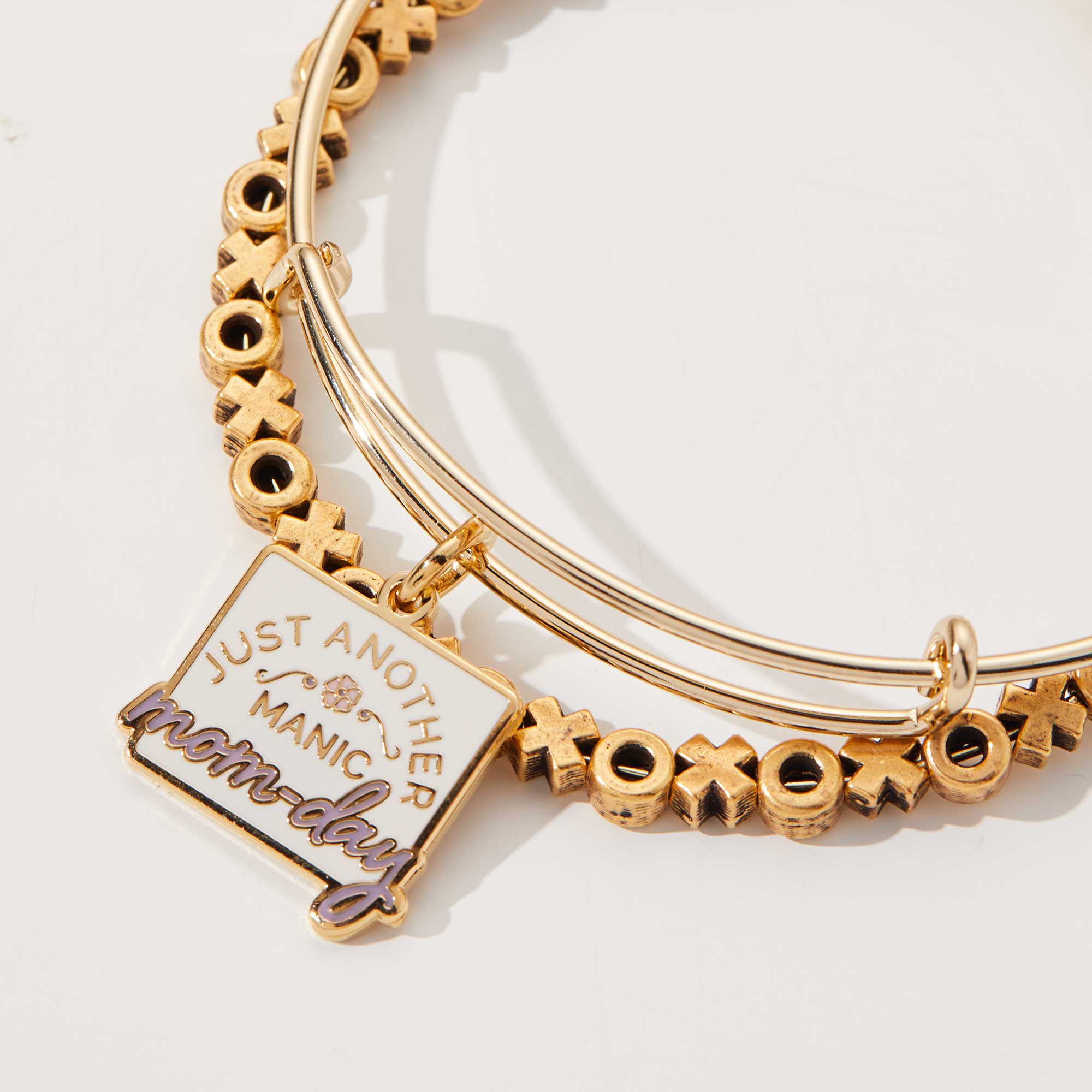 Just Another Manic Mom Day Charm Bangle Bracelet - Stylish & Funny Mom Jewelry Gift for Mother's Day, Birthday - Perfect for Everyday Wear & Special Occasions