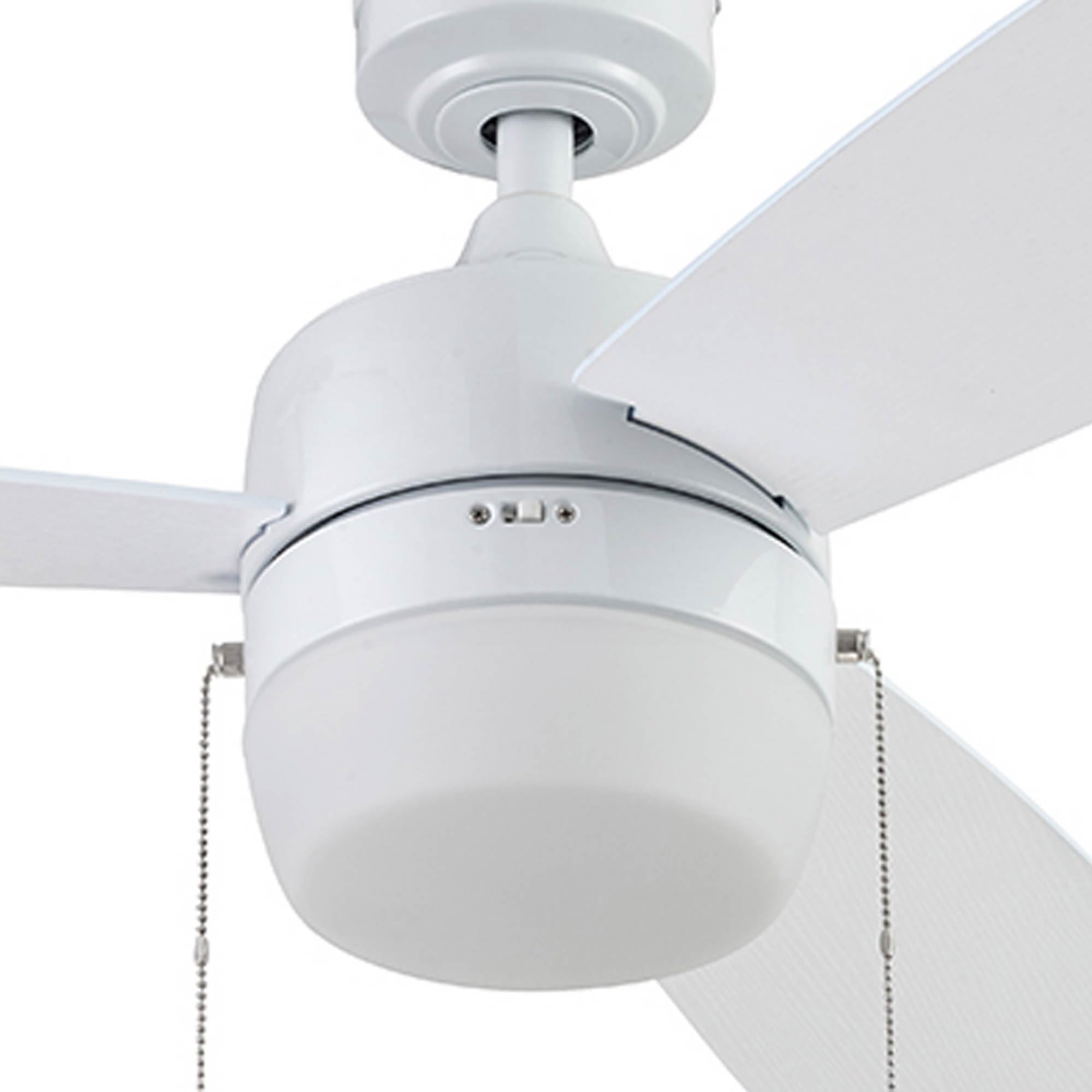 Honeywell Barcadero 44 Inch Modern Ceiling Fan with LED Light - 3 Blades, White Maple & White Finish Options - Bright White (51475-01) - Perfect for Living Room, Bedroom, and Indoor Spaces