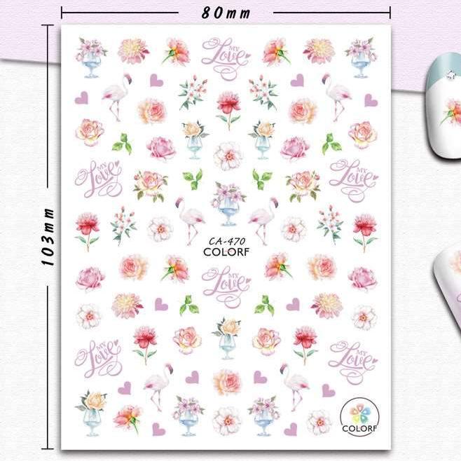 CA COLORF Nail Art Stickers - Premium Waterproof Nail Decals for Women | Perfect for Parties, Weddings, and Everyday Nail Designs