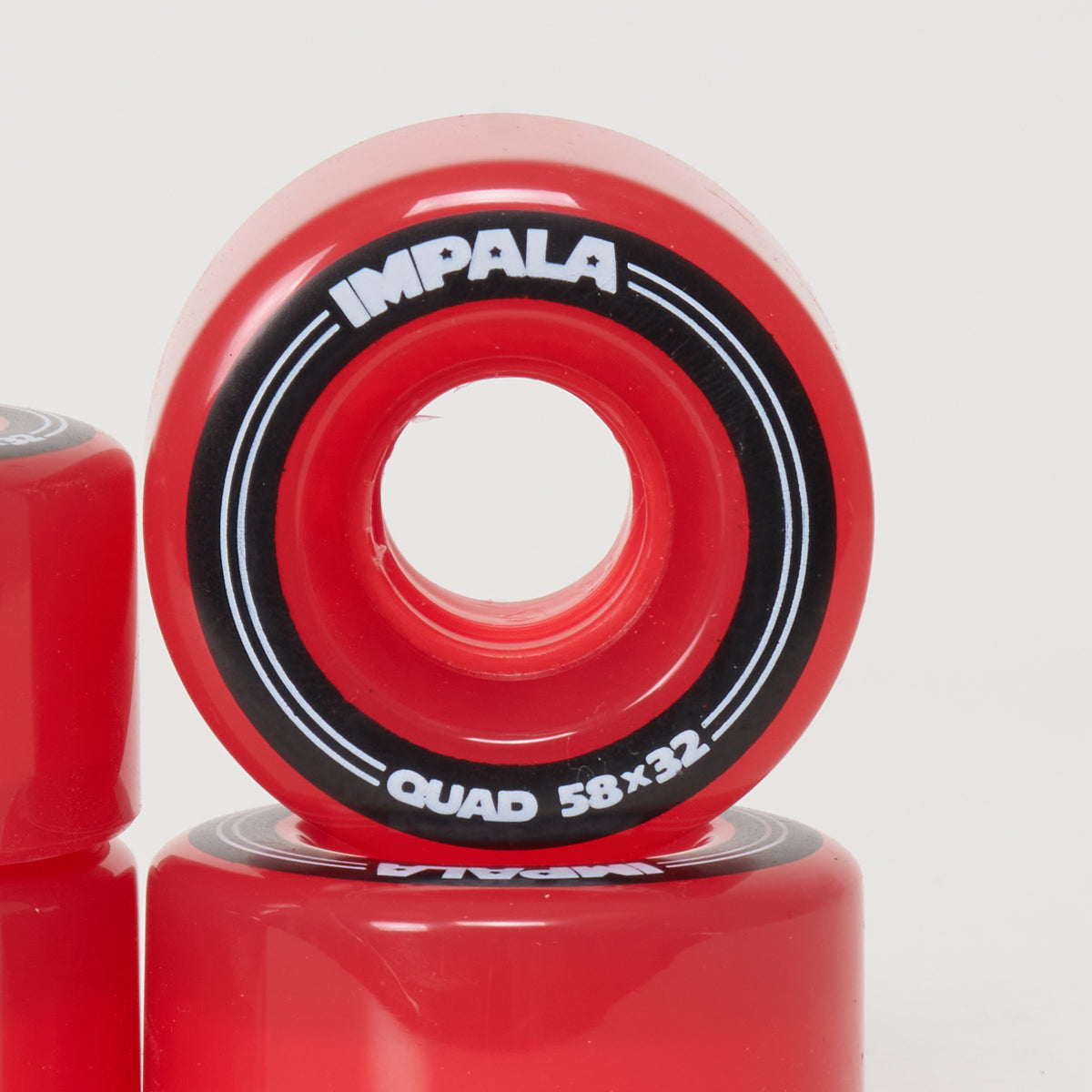 Impala 58mm 82a Red Skateboard Wheels - High Performance for Street Skating and Cruising