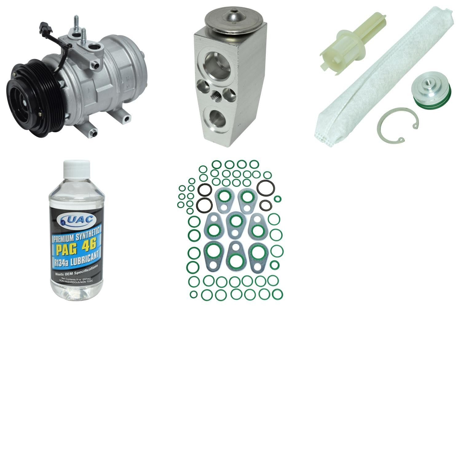 HVAC A/C Compressor Replacement Kit - Universal Fit for Car & Truck AC Systems - Perfect for DIY Auto Repair & Maintenance