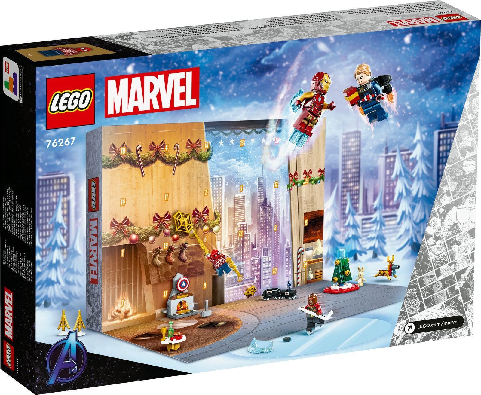 LEGO 76267 Avengers Advent Calendar & 76231 Guardians of The Galaxy Advent Calendar - Marvel Superhero Christmas Countdown Gift for Kids, Holiday Decor & Collectible Toys for Fans