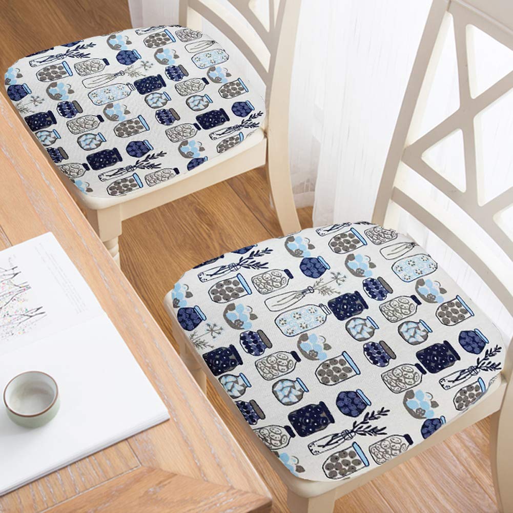 Premium Japanese Style Chair Pad Seat Cushions - Cotton Linen Blend, Non-Slip & Washable (Set of 4) - Perfect for Dining Chairs, Office Seats, and Home Decor