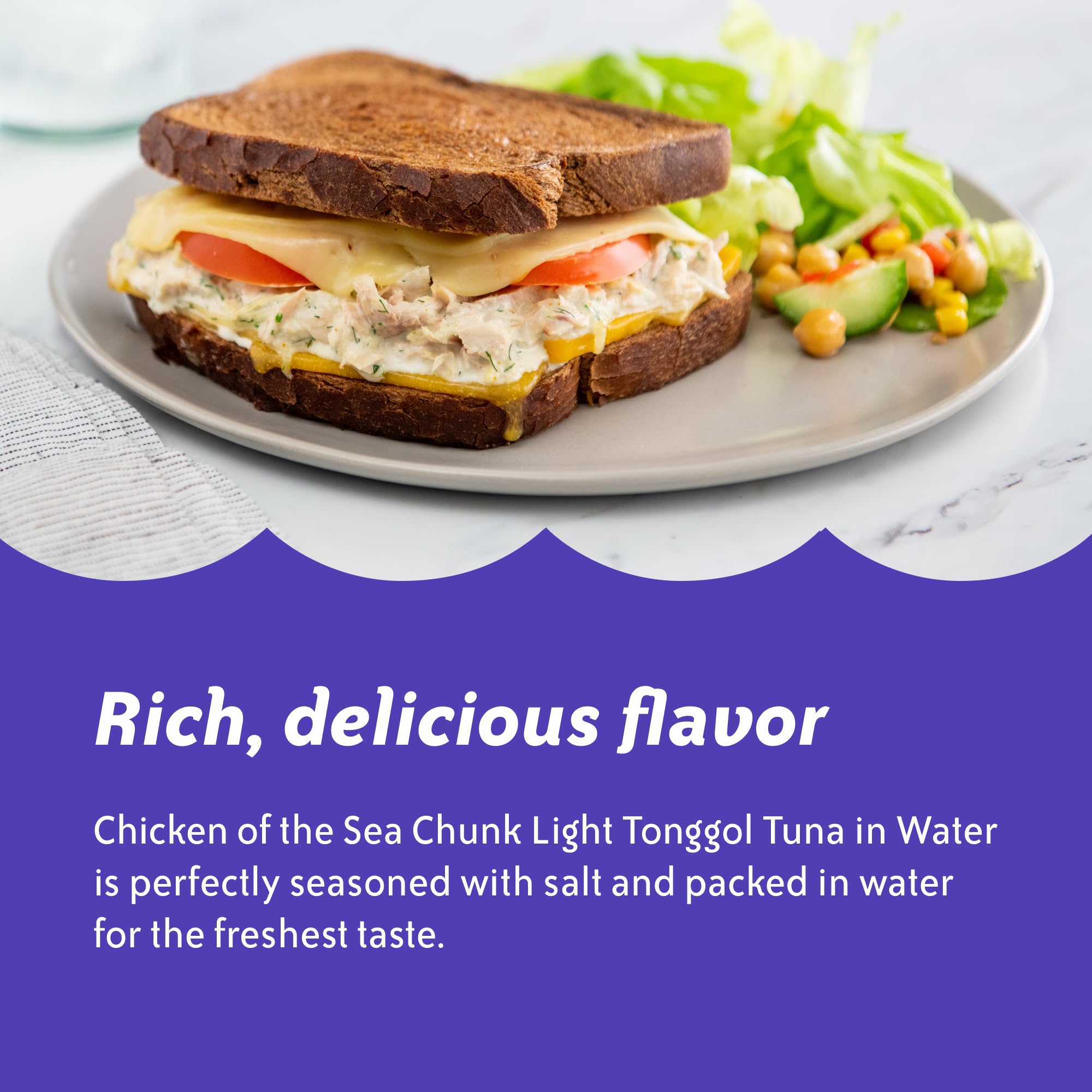 Premium Wild-Caught Chunk Light Tongol Tuna in Water - 66.5 oz Foodservice Size Can (Pack of 6) | High-Protein, Low-Mercury | Perfect for Salads, Sandwiches & Meal Prep