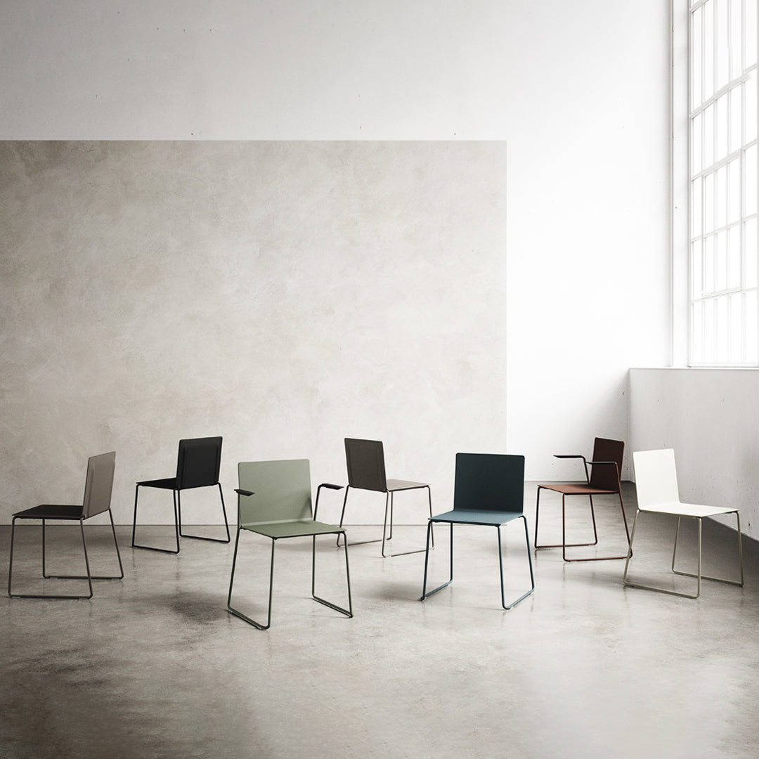 Stackable Dry Side Chair with Sled Base - Perfect for Dining Rooms, Offices, and Cafes