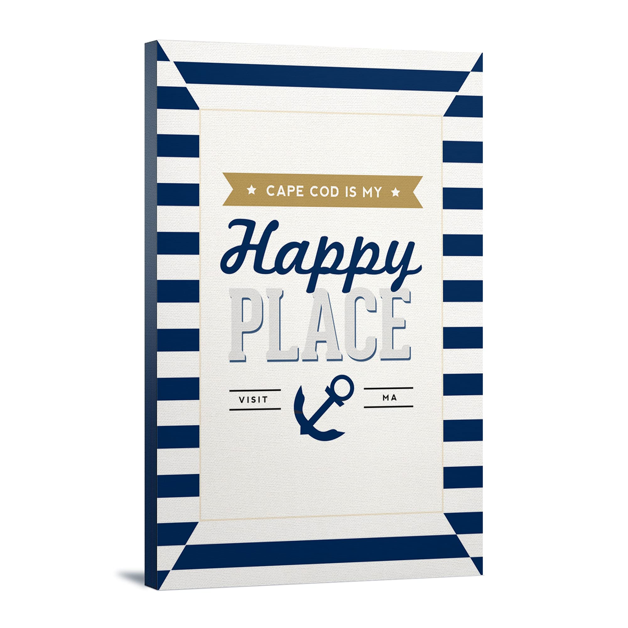Cape Cod Massachusetts Wall Art - 24x36 Gallery Wrapped Canvas Print - Coastal Home Decor for Living Room, Bedroom & Office (#3)