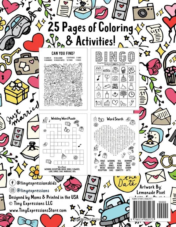 Wedding Activity Book for Kids - 25 Pages of Puzzles & Games for Wedding Day Fun