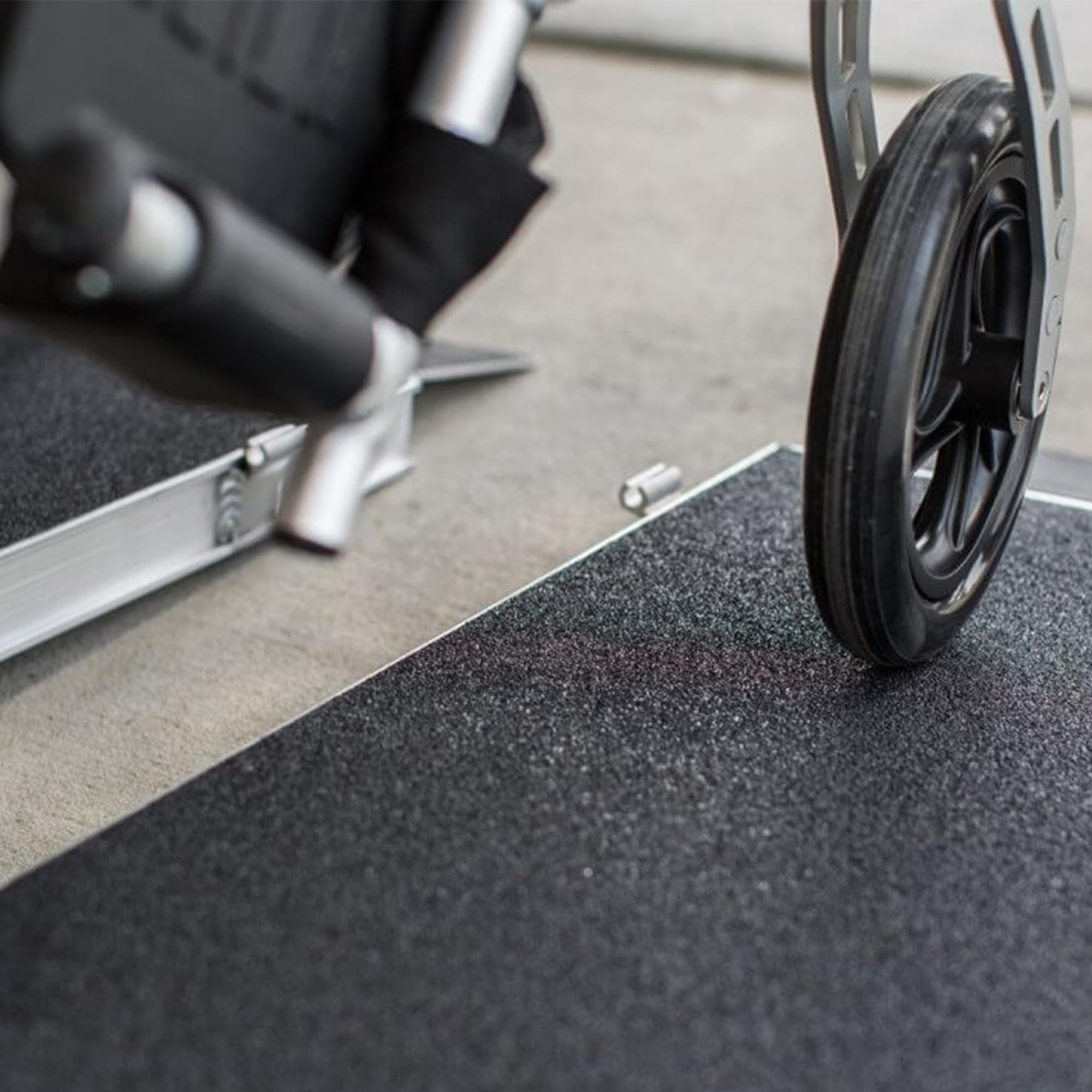 EZ-ACCESS 6 Ft Singlefold Portable Wheelchair Ramp with Slip-Resistant Surface & Self-Adjusting Transition Plates - Lightweight Aluminum Suitcase Ramp for Home, Vehicles, and Mobility Access