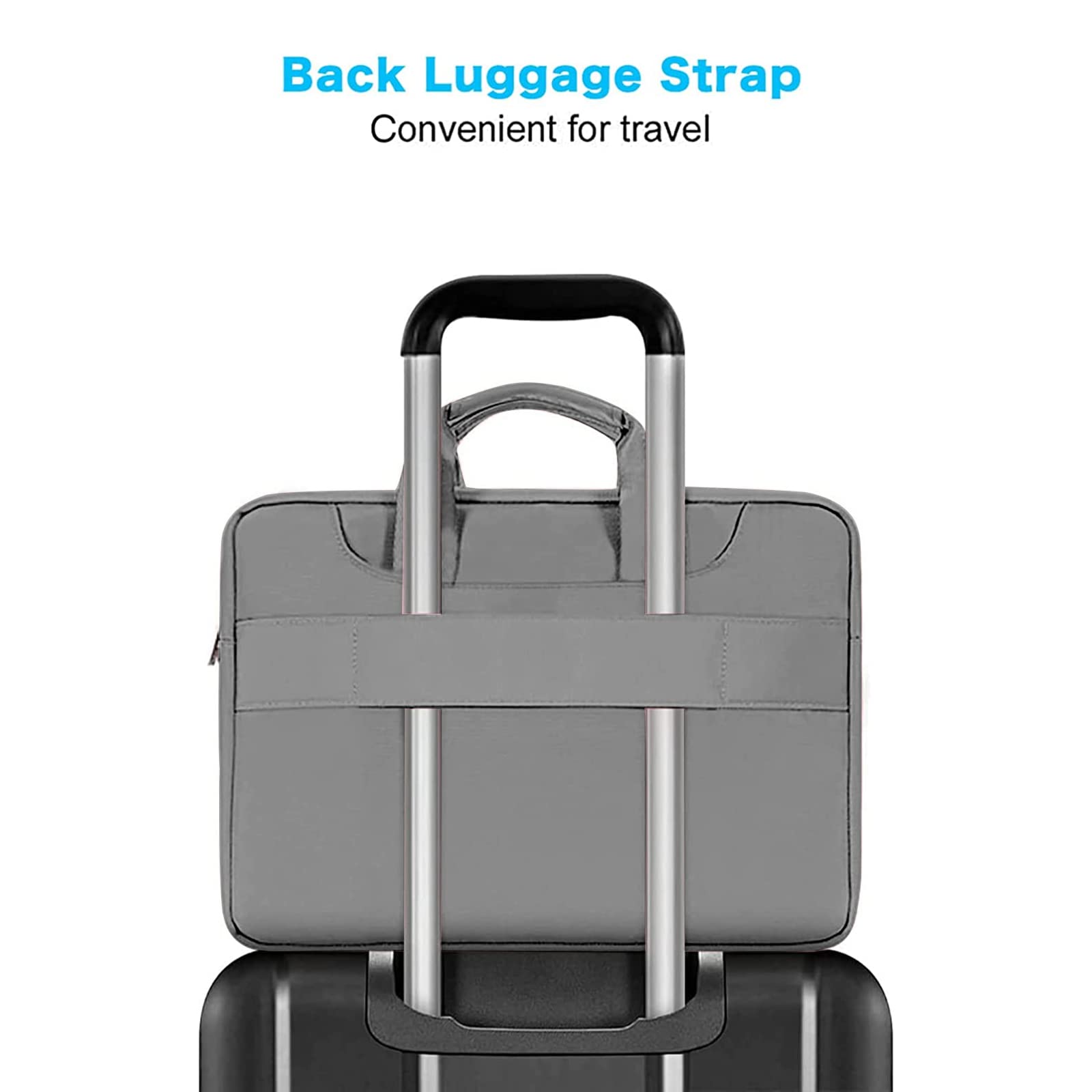 MOSISO 360 Protective Laptop Shoulder Bag for MacBook Air/Pro 13-13.3 inch & MacBook Pro 14 inch M3/M2/M1 (2021-2023) - Gray with Matching Color Sleeve & Belt | Perfect for Work, Travel & School Commute