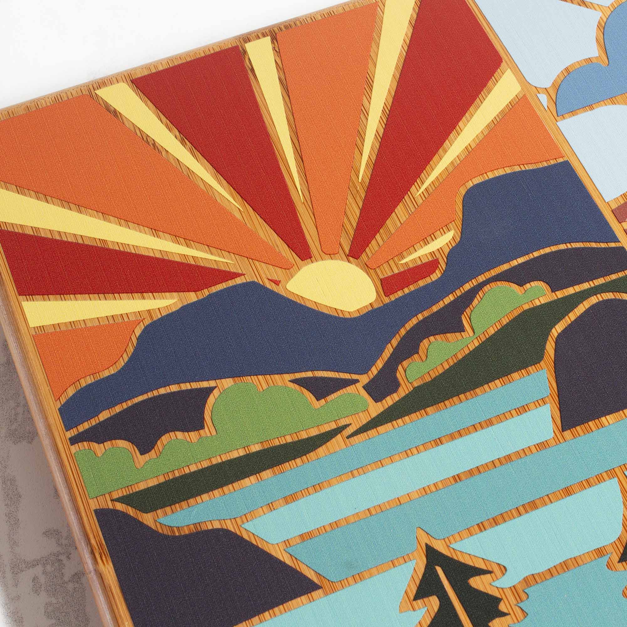 Handcrafted South Dakota Themed Wooden Cutting Board - Summer Stokes Artwork - Perfect for Kitchen Decor, Gift Giving & Serving Charcuterie
