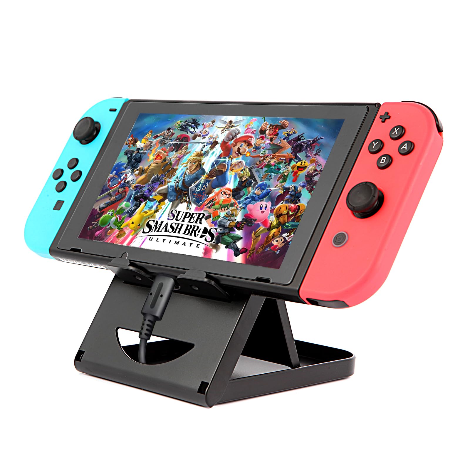 Foldable Adjustable Nintendo Switch Stand - Portable Play & Charging Stand for Switch/Switch Lite, Compatible with iPad, iPad Mini, iPad Pro, iPad Air, Smartphones & Kindle - Perfect for Gaming, Travel & Home Entertainment
