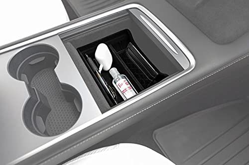 EVANNEX Sliding Storage Tray for Tesla Model 3 & Model Y - Premium Center Console Organizer with Non-Slip Design - Perfect for Phone, Keys & Small Items Storage - Ideal for Road Trips & Daily Commutes