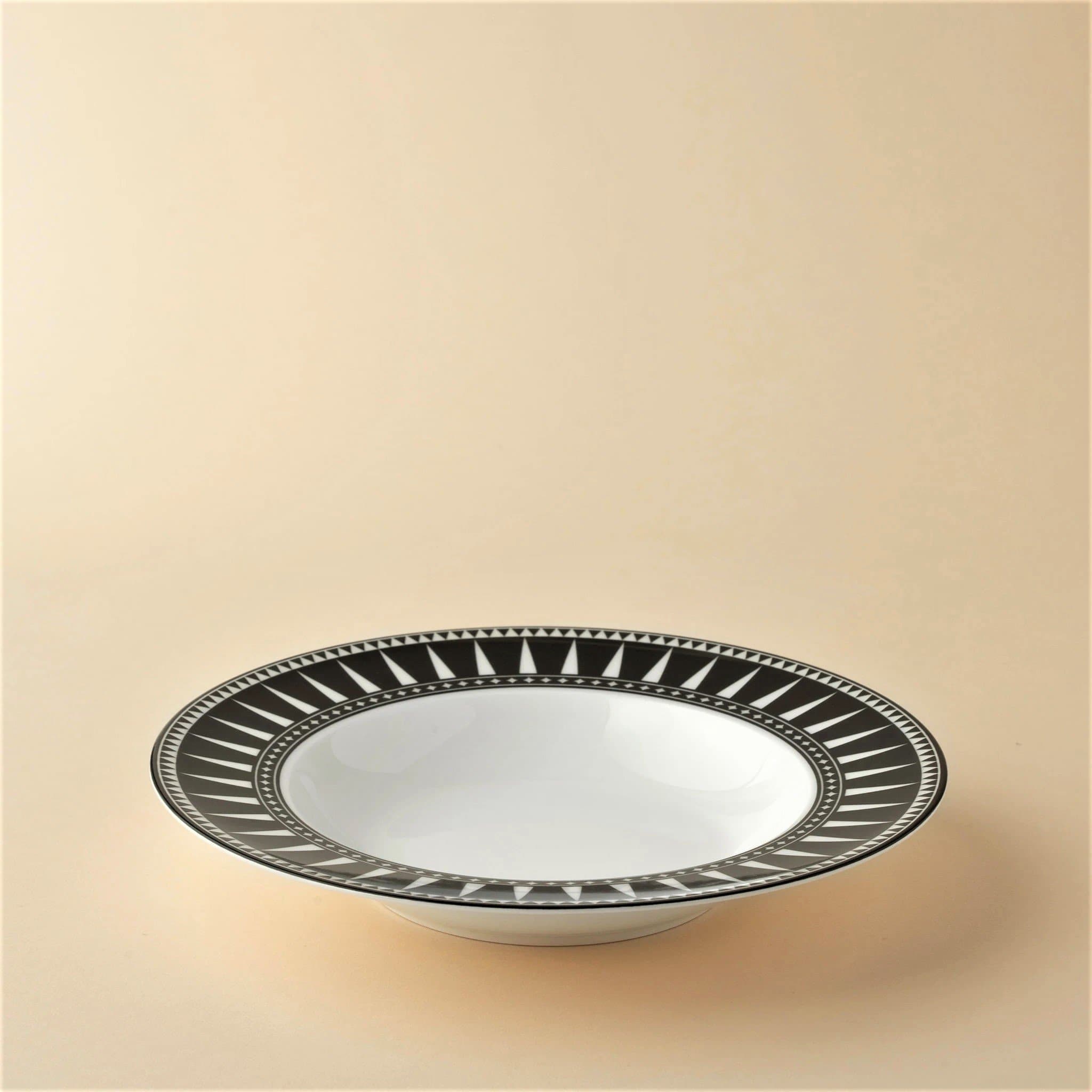 Premium Black Burst Bone China Soup Bowl - Elegant Dining Set for Restaurants, Home Kitchen & Special Occasions