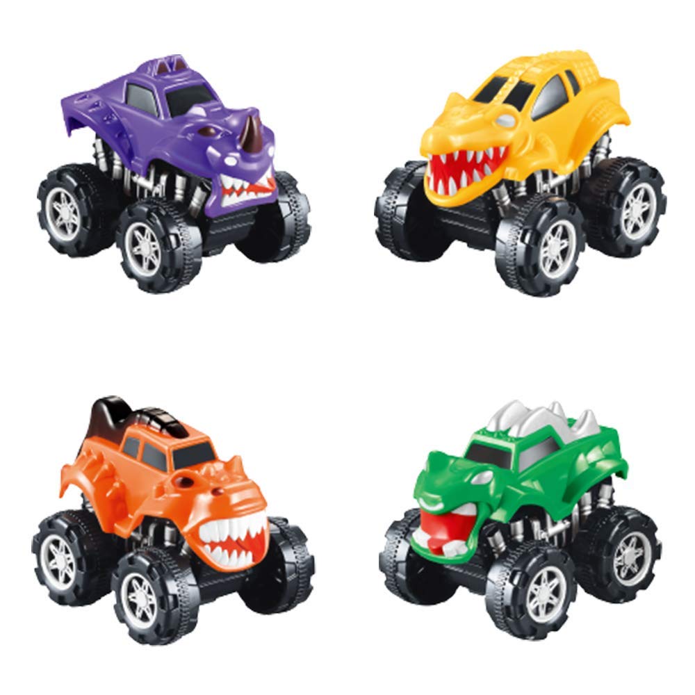 JOYIN 16 Pack Pull Back Monster Truck Toys for Kids - Valentine's Day Party Favors, Classroom Prizes & Gifts for Boys | Mini Toy Trucks for Birthday Parties, School Rewards & Holiday Celebrations