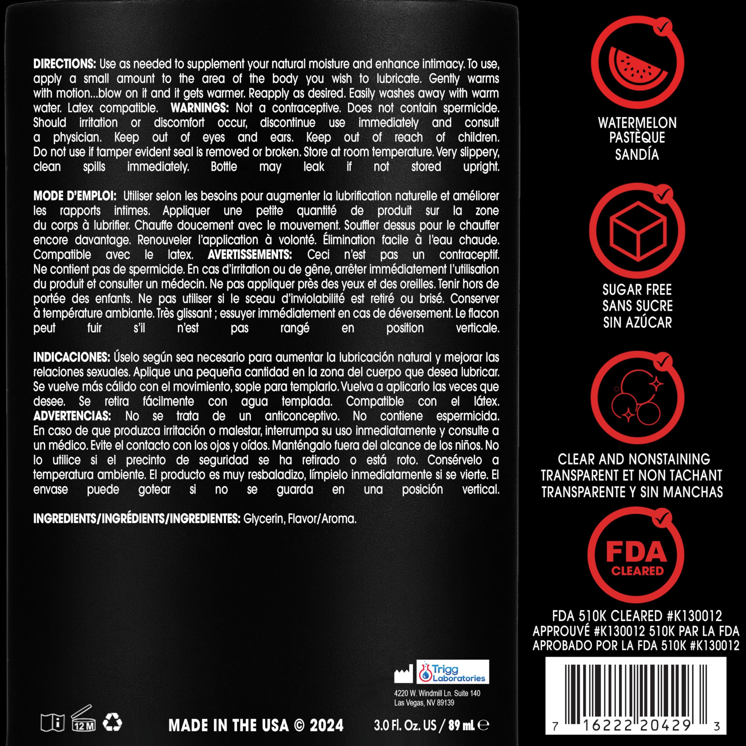 Wet Fun Flavors Juicy Watermelon 4-in-1 Warming Flavored Personal Lubricant (3 Fl Oz) - Premium Water-Based Lube for Men, Women & Couples - Paraben Free, Gluten Free, Stain Free - Perfect for Foreplay, Massage & Intimate Moments