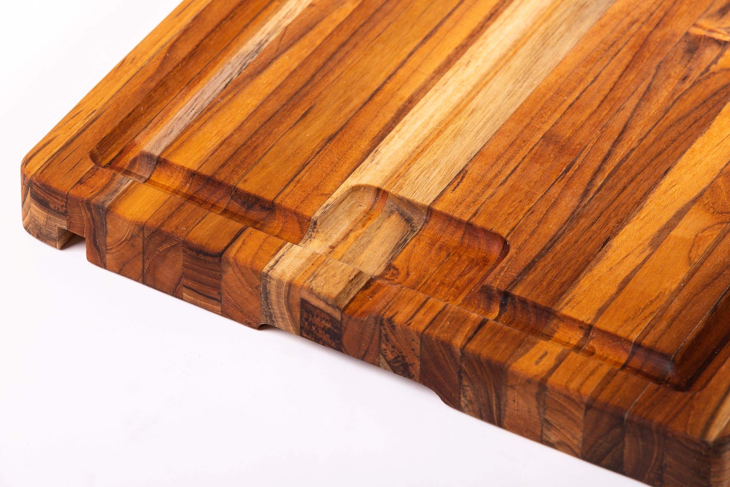 Premium Teak Edge Grain Large Rectangular Cutting Board - Durable Wood Chopping Board for Kitchen, Meat, Vegetables & Fruits - Perfect for Home Chefs & Professional Cooking