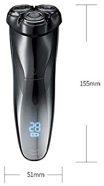 3D Rechargeable Waterproof IPX7 Electric Shaver for Men - Cordless Wet & Dry Rotary Shaving Razor with Time Display & Travel Case - Perfect for Home, Gym, and Travel Use