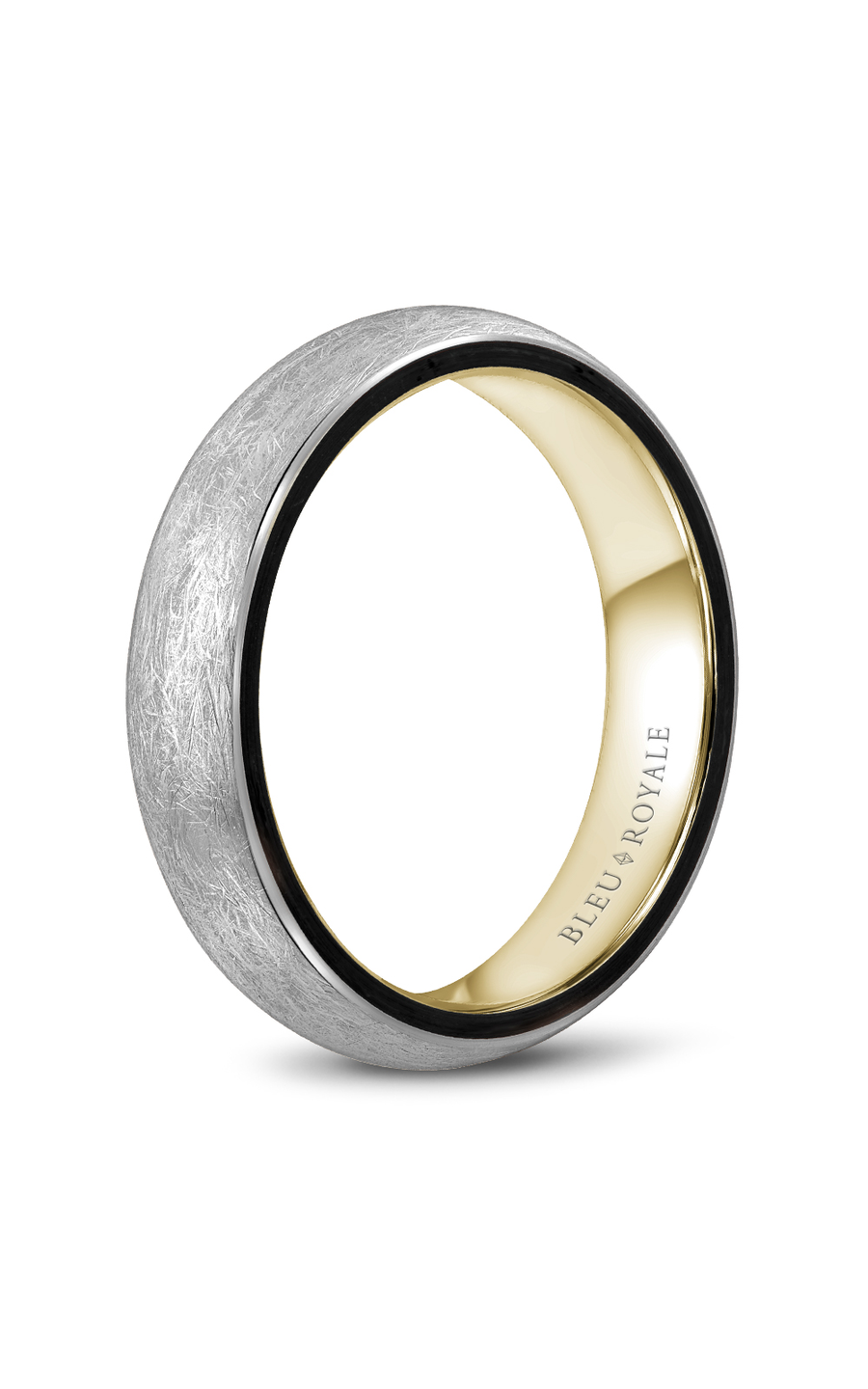 Bleu Royale Men's Wedding Band RYL 063WY5 - 14K White Gold Classic Ring for Grooms & Engagement - Perfect for Weddings, Anniversaries & Special Occasions