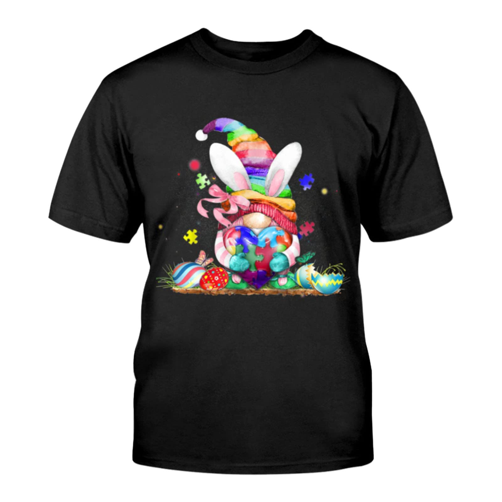 Men's Easter Graphic Print Round Neck Short Sleeve Casual T-Shirt - Breathable Cotton Pullover Tee for Spring Outfits, Holiday Parties & Daily Wear | DPS30T