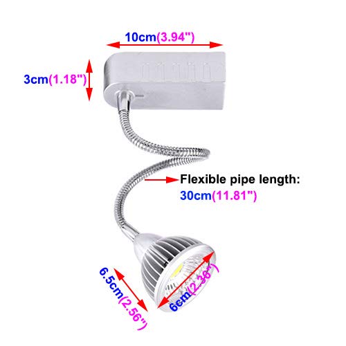 3W LED Ceiling Directional Spotlight - Adjustable Track Rail Bar Light for Home & Gallery Lighting (Silver, Pure White) | Perfect for Accent Lighting, Art Display, and Retail Showcase