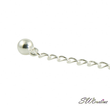 Elegant Silver Plated Necklace Extender Chain - Adjustable Jewelry Extender for Pendants & Charms | Perfect for Layering Necklaces, Gift Giving & Special Occasions