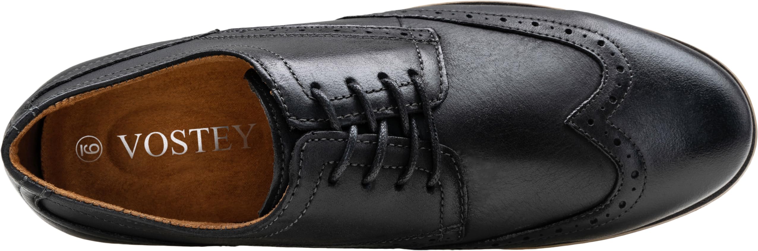 Vostey Men's Leather Dress Shoes - Business Oxford Shoes for Men | Comfortable & Stylish Formal Footwear for Office, Wedding & Special Occasions