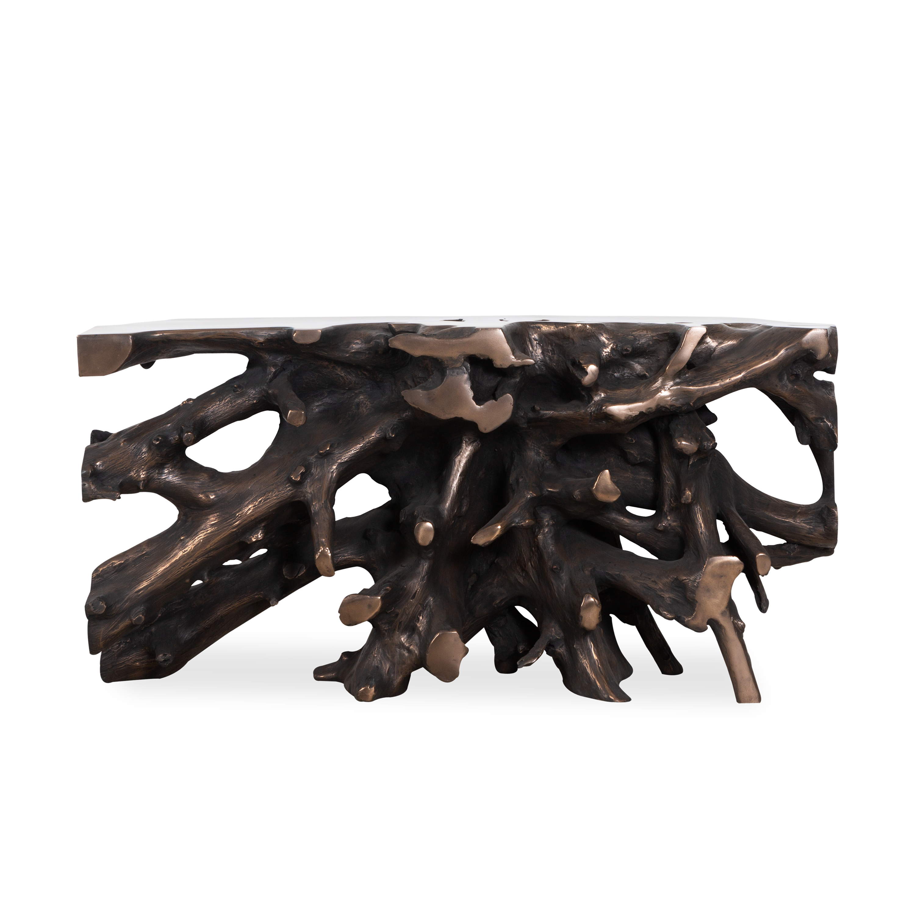 Stylish Cast Root Console Table - Elegant Entryway Furniture for Hallway, Foyer & Living Room Decor