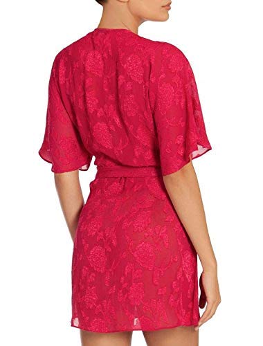 Jonquil Wrap Robe for Women - Soft Floral Kimono Robe in Red, XS/Small - Perfect for Spa, Bridal Shower & Loungewear
