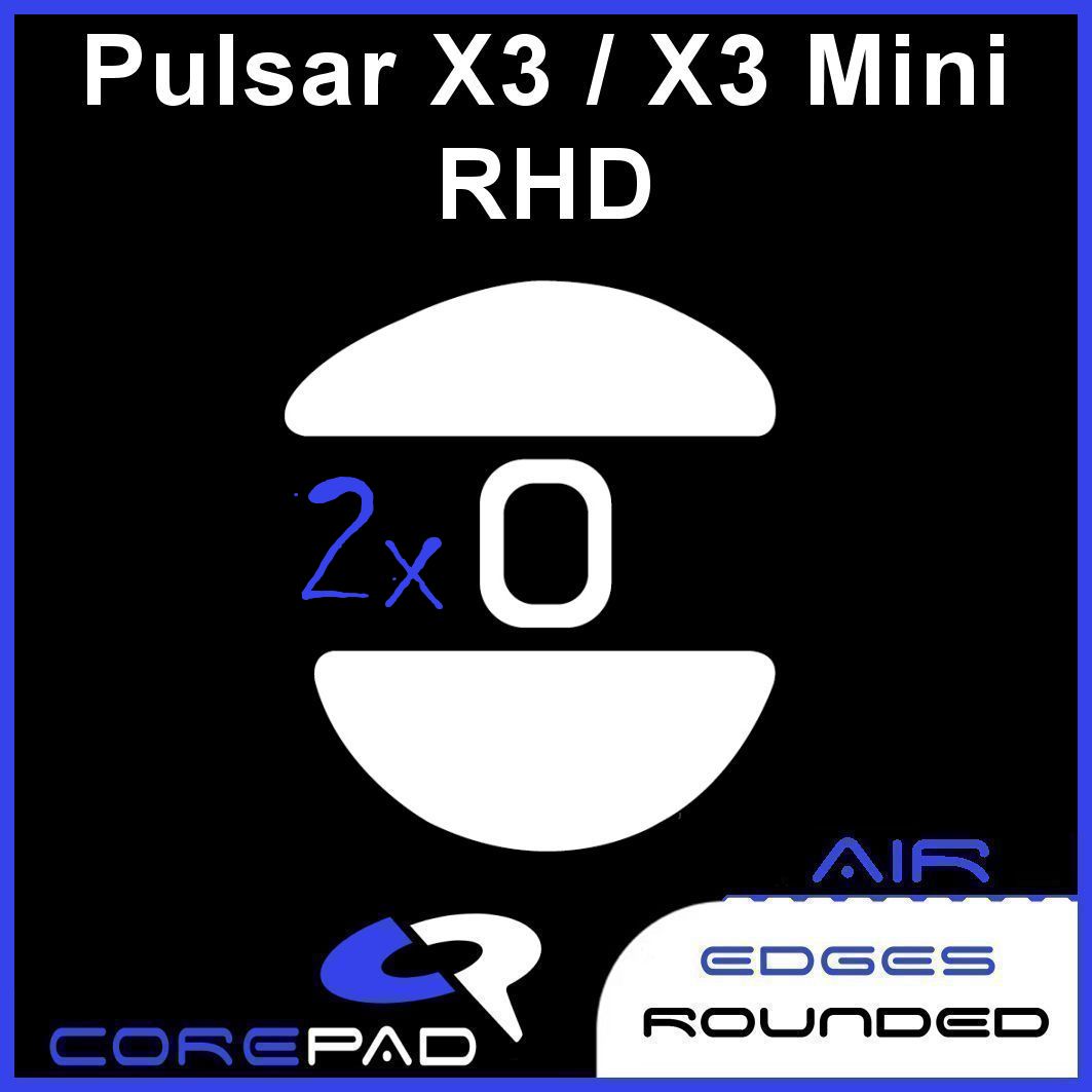 Corepad Skatez AIR Mouse Feet for Pulsar X3 & X3 Mini - Ultra Smooth Glide Gaming Mouse Skates (Right Handed) - Perfect for FPS, MOBA & Esports Gaming