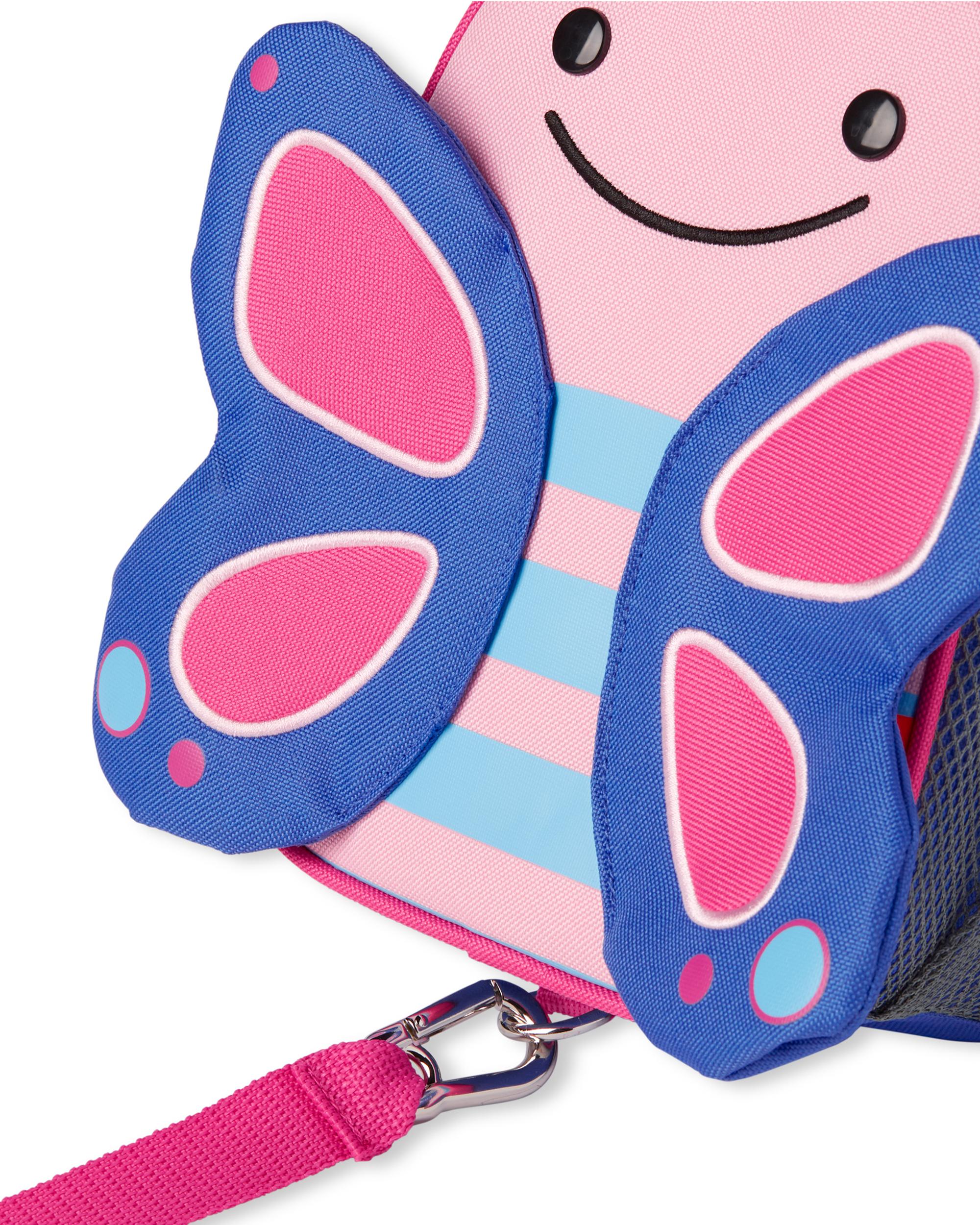 Skip Hop Zoo Mini Backpack with Safety Harness for Toddlers - Cute Animal-Themed Kids Travel Bag for Daycare, Preschool & Outdoor Adventures