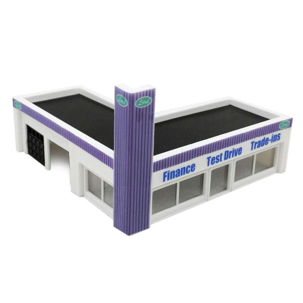 1:64 Scale Car Dealership Building Model Kit - Outland Models Scenery for Model Cars - Perfect for Diorama, Train Layouts & Collectors Display
