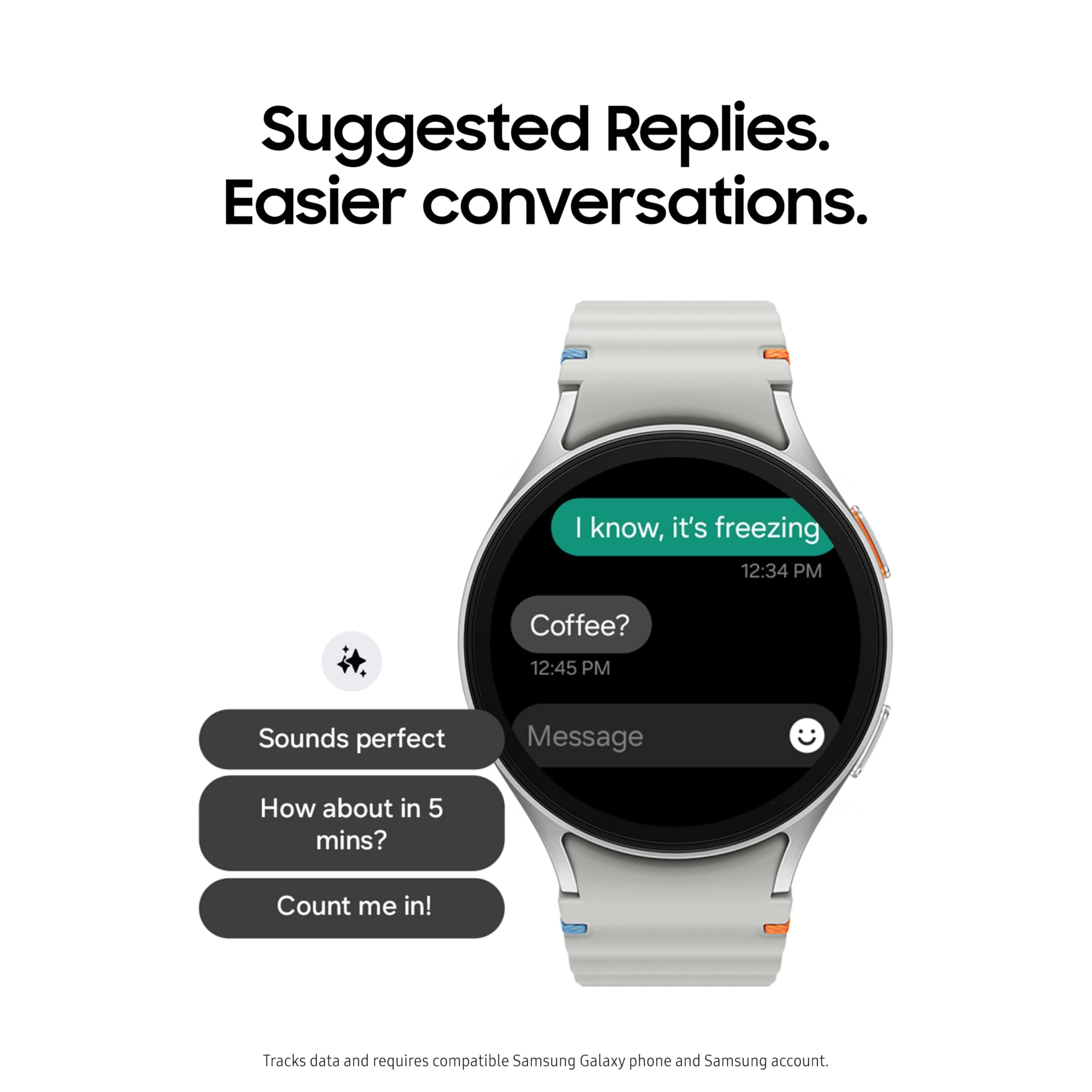SAMSUNG Galaxy Watch 7 40mm Bluetooth Smartwatch - AI Fitness Tracker with Heart Rate Monitor, Sleep Tracking, Energy Score & Wellness Tips | 2024 US Version (Green) | Perfect for Workouts, Running & Daily Health Monitoring