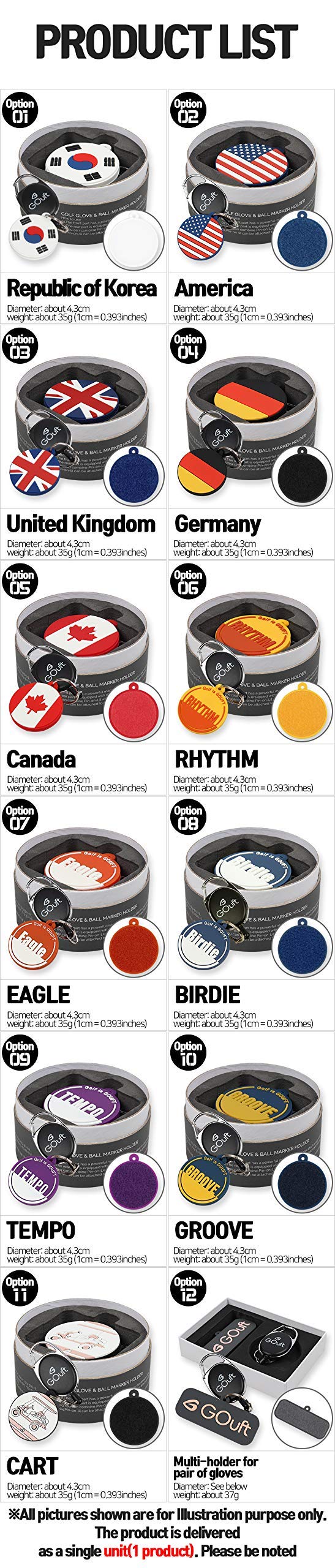 Premium Golf Ball Marker & Glove Holder - Magnetic Golf Accessories for Easy Storage | Perfect for Golf Bags, Carts & On-Course Convenience