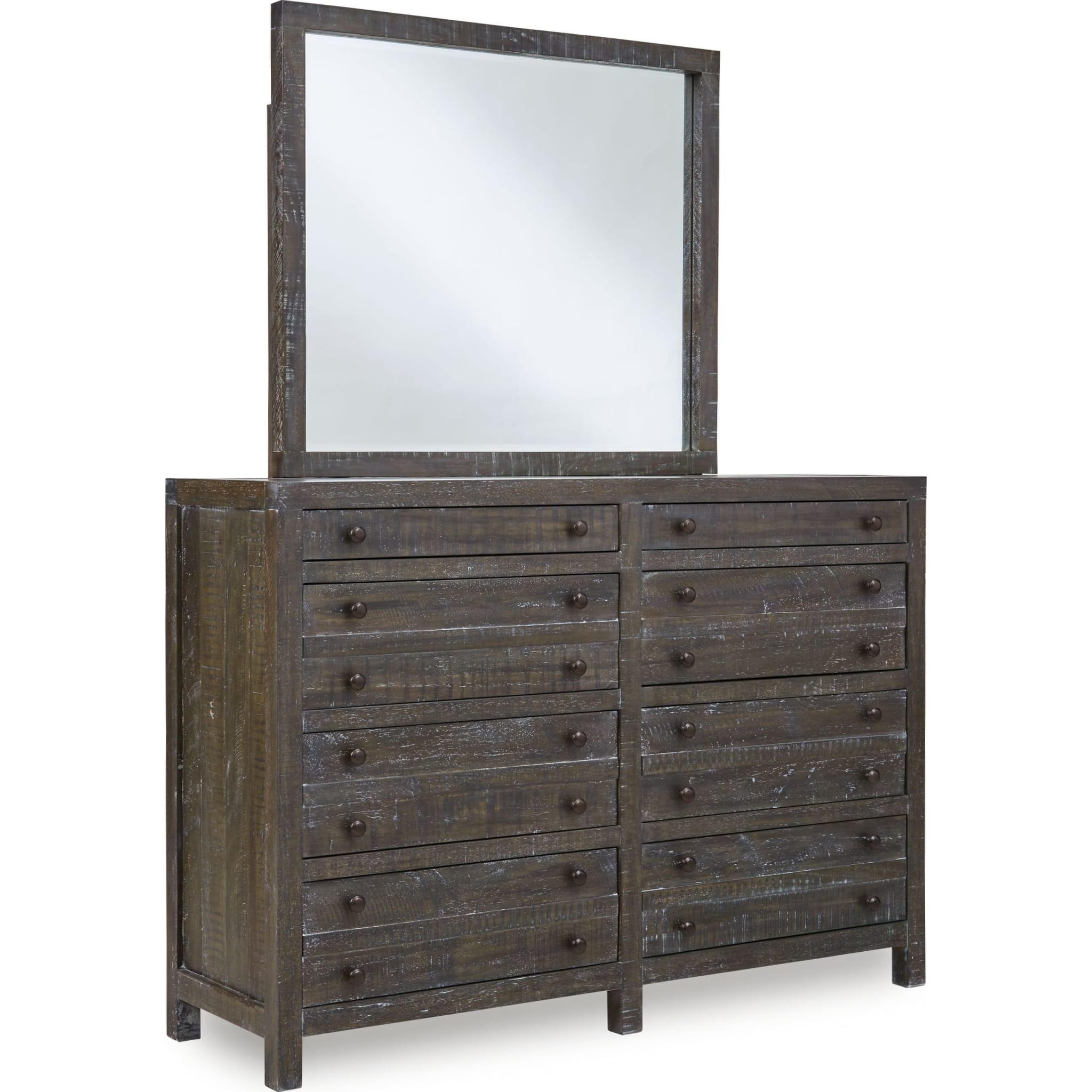 2024 Townsend Solid Wood Eight-Drawer Dresser in Gunmetal - Stylish Bedroom Storage for Clothes, Linens & Accessories