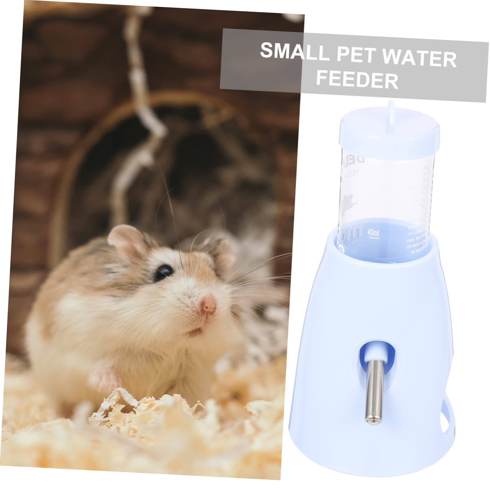 DOITOOL 2-Pack Hamster Water Bottle with PP Bracket - Leak-Proof Small Animal Water Dispenser for Hamsters, Rabbits, Guinea Pigs - Perfect for Cage Mounting & Vertical Feeding (Household Pet Accessories)